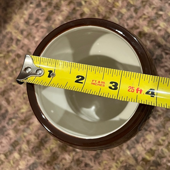 Opal House, Picasso Inspired Face Planter/Vase 6” Stoneware, dark brown - Picture 10 of 12